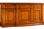 מזנון - CREDENZA מעוצב  - 3 ארוניות , מדפים ומגירות . בשילוב פיתוחי צמה מעודנים  . דגם -661/A  זניני- איטליה